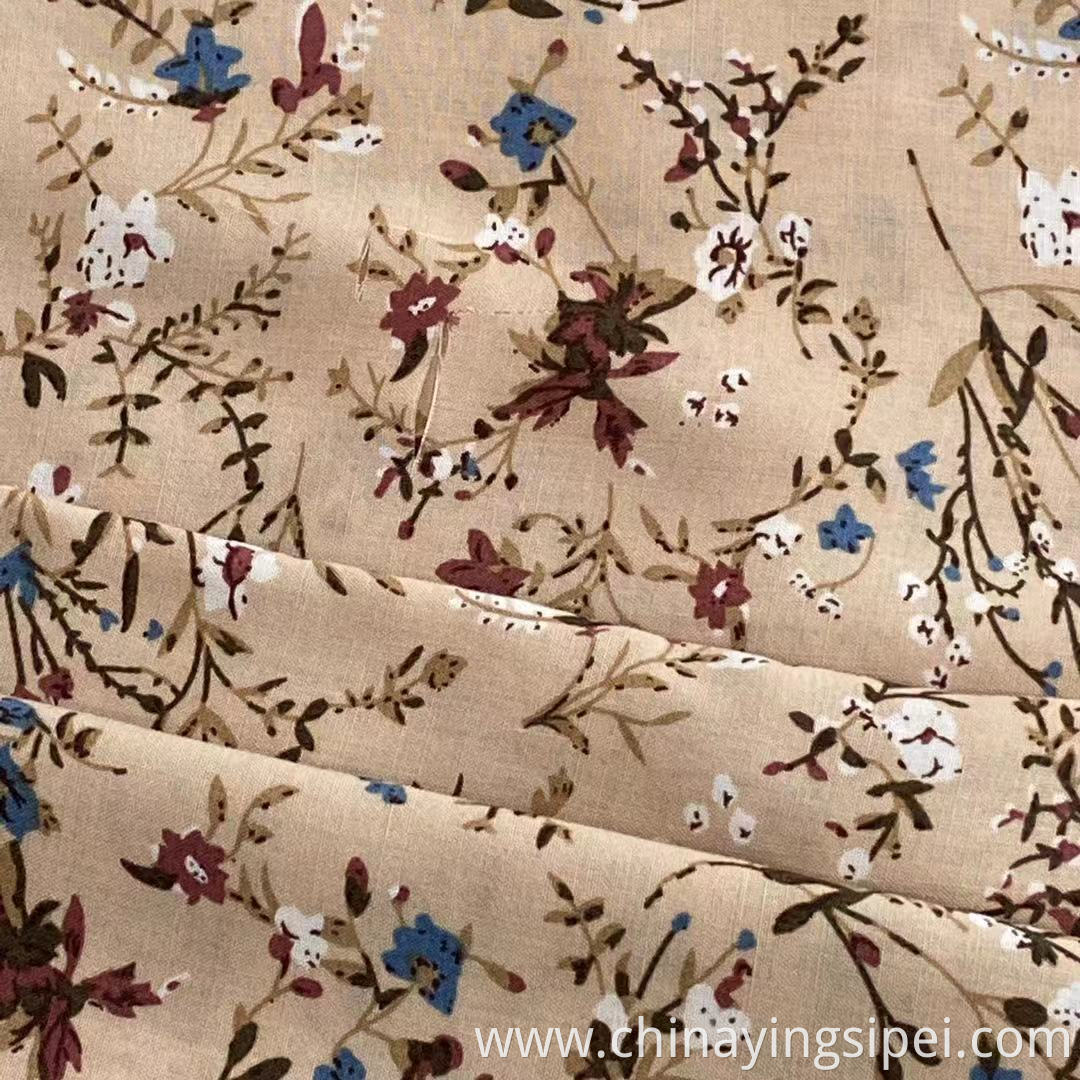 Rayon printed good price low 100% viscose fabric for women garmen